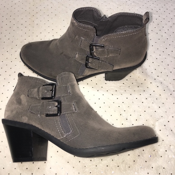 Madeline Shoes - Like New! Gray Booties with Heel